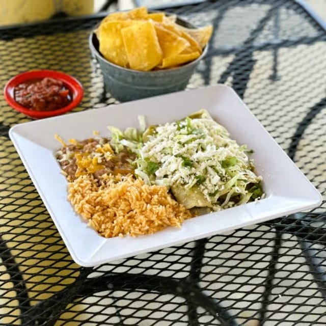 Green Chile Chicken Enchilada.