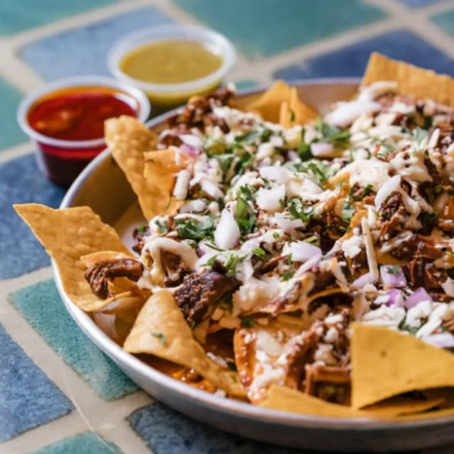 Beef Birria Nachos.