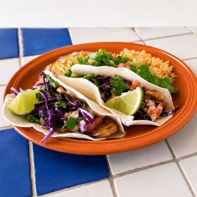 Tulum Shrimp Tacos.