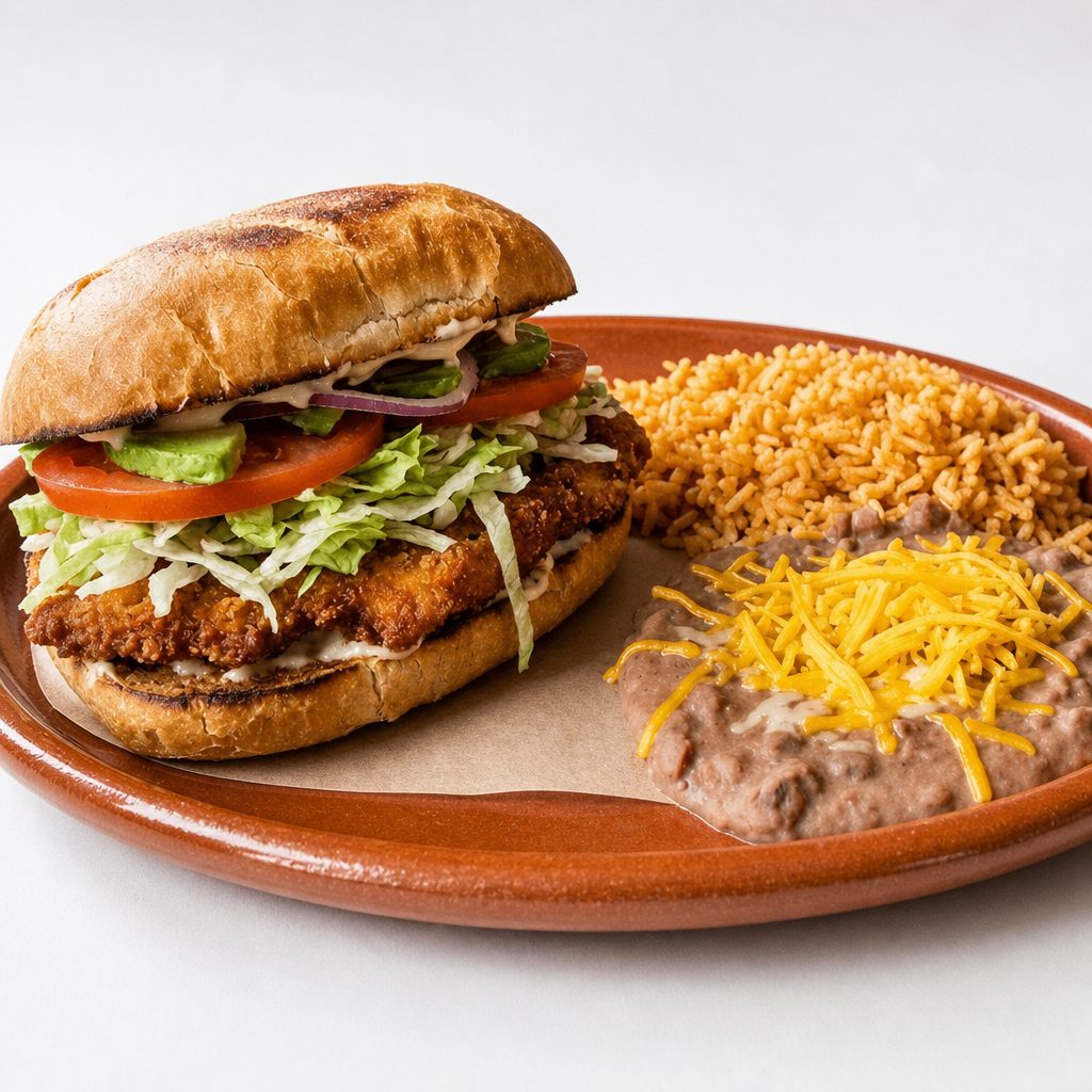 Milanesa Torta (Fried Chicken Sandwich).