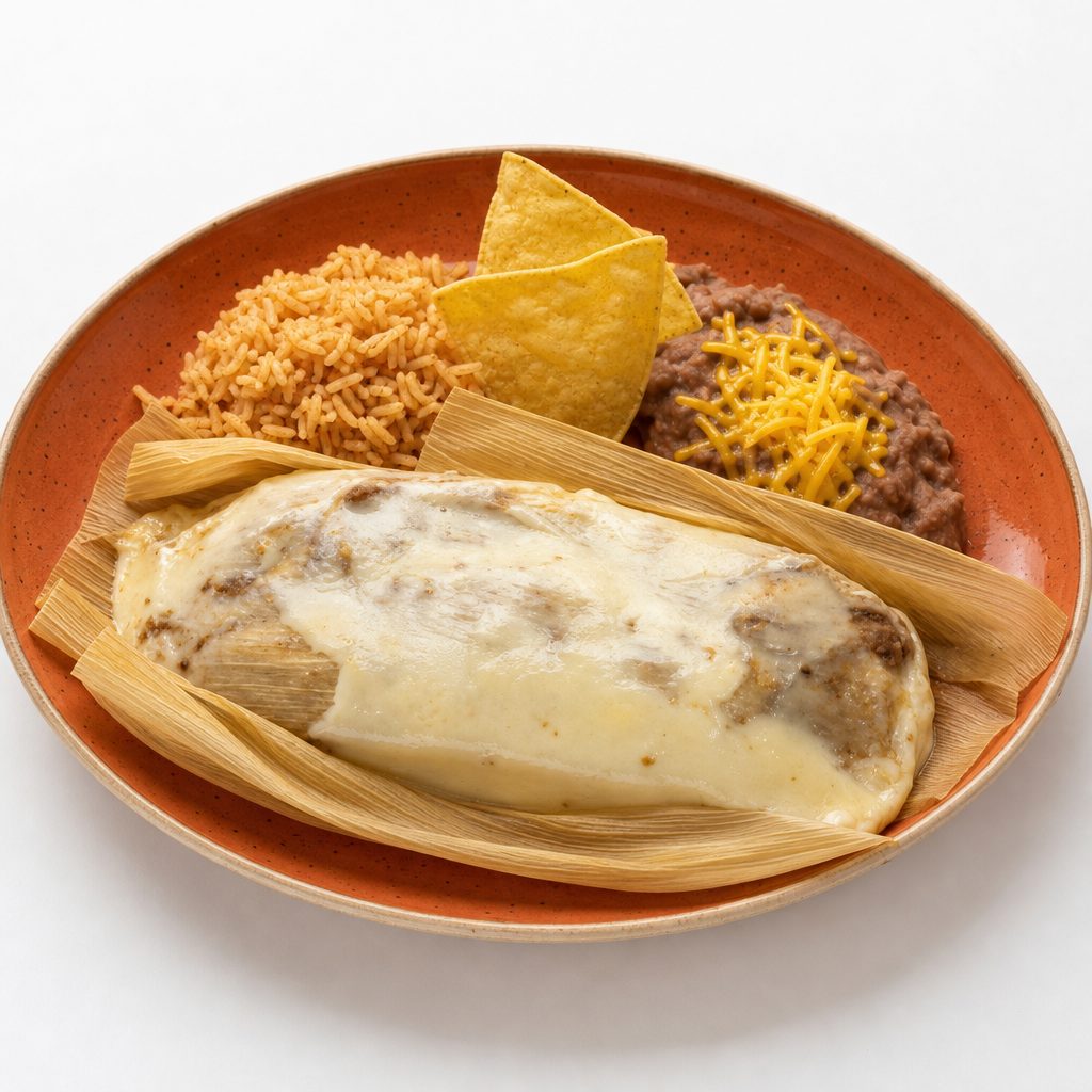Jumbo Shredded Beef Tamale.