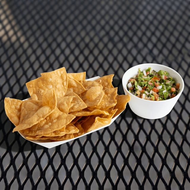 Pico De Gallo and Chips.